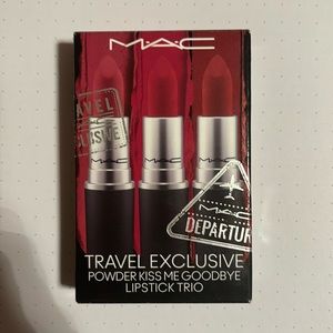 MAC Travel Exclusive Powder Kiss Me Goodbye Lipstick TRIO